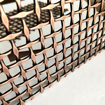 10 mm flache Decorative Woven Wire Mesh mit einem flachen Durchmesser von 1,5 × 3,5 mm und einem Gewicht von 8,6 kg/m2