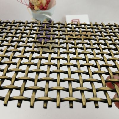 10 mm flache Decorative Woven Wire Mesh mit einem flachen Durchmesser von 1,5 × 3,5 mm und einem Gewicht von 8,6 kg/m2