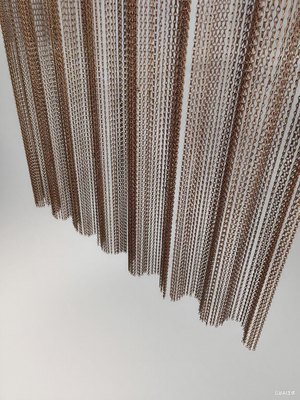 Dekorative natürliche Farbe Chainmail Ring Mesh Curtain Screen Building Facades