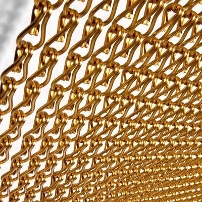 12x24mm Kettengröße Aluminiumkettenvorhang mit 60% offener Fläche und 1,2mm Drahtdurchmesser zum Schutz vor Insekten