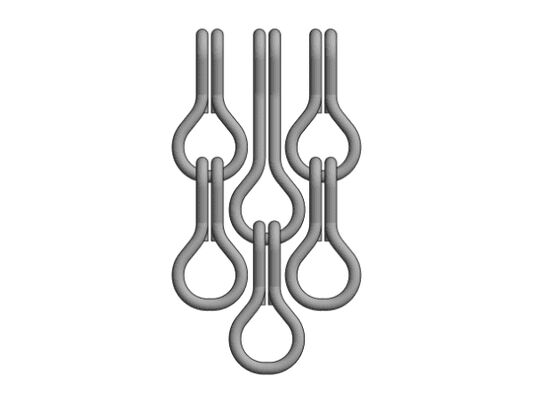 12x24mm Kettengröße Aluminium-Kettenschirm mit 60% offener Fläche und 1,2 mm Drahtdurchmesser für eine effektive Fliegenkontrolle