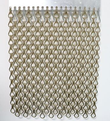 24 mm Kettenabstand 1,2 mm Drahtdurchmesser Aluminium-Kettenabschirm mit 60% offener Fläche für industrielle Anwendungen