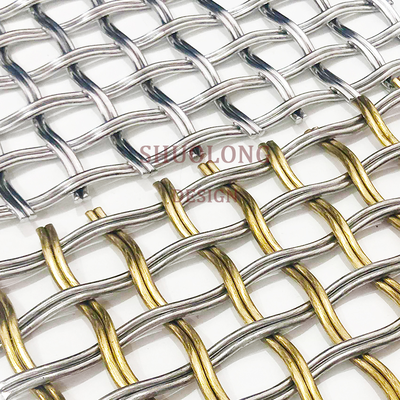 Decorative Metal Woven Mesh Panels and Railing Infill Mesh for Sports Facilities