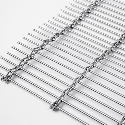 Crimped 1.8mm Group Decorative Woven Wire Mesh 10mm Straight Wire Pitch