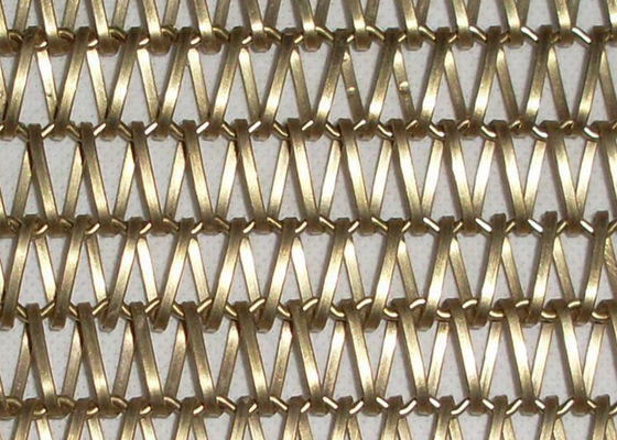 Kettenglied Mesh Fabric ISO9000 Kupferdraht-Mesh Conveyor Belts 2m