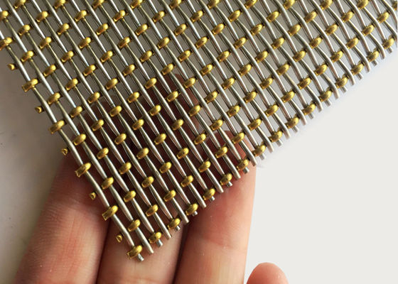 Verschluss-Falzmaschendraht ODM PVD Kupfer gesponnenes 3.2mm Fach-Metallmasche