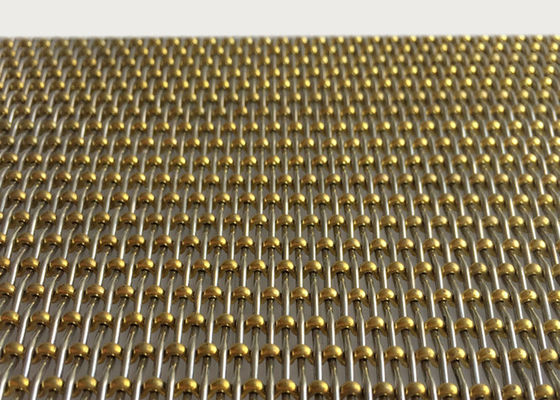 Verschluss-Falzmaschendraht ODM PVD Kupfer gesponnenes 3.2mm Fach-Metallmasche