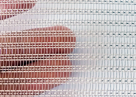 120m SS304 lamellierter Glasdraht Mesh Partitions