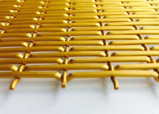 Gold-Aluminium anodisierte dekoratives Drahtgewebe Mesh Sheets X-Y-6010