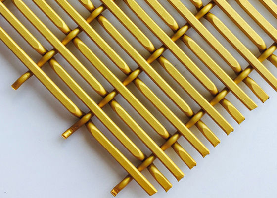 Gold-Aluminium anodisierte dekoratives Drahtgewebe Mesh Sheets X-Y-6010