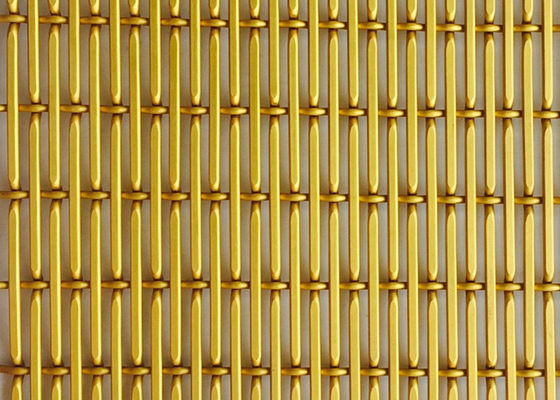 Gold-Aluminium anodisierte dekoratives Drahtgewebe Mesh Sheets X-Y-6010