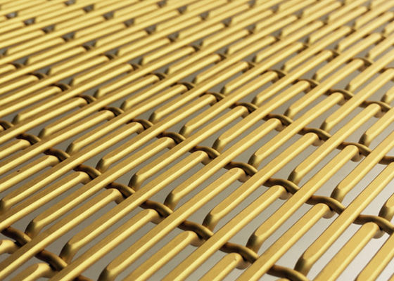 Gold-Aluminium anodisierte dekoratives Drahtgewebe Mesh Sheets X-Y-6010