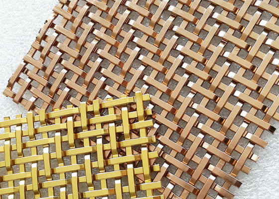 3.6mm PVD dekorativer Metall-Mesh Panels Plain Woven Stainless-Stahl