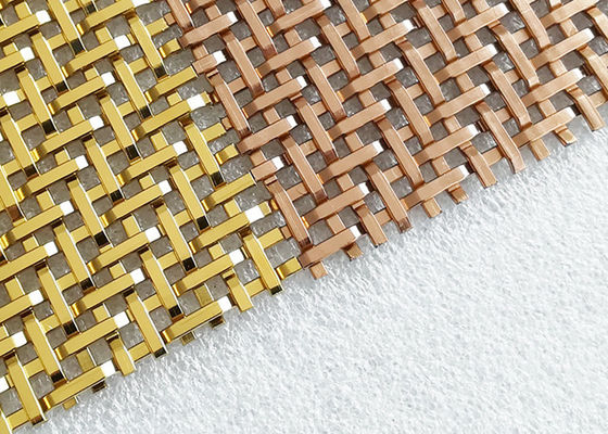 3.6mm PVD dekorativer Metall-Mesh Panels Plain Woven Stainless-Stahl
