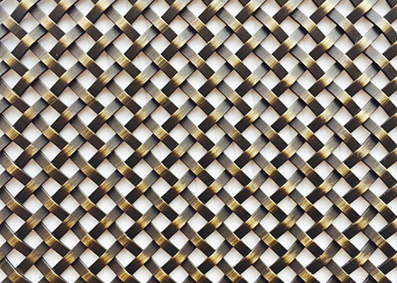9ft Metall gesponnener dekorativer Draht-Mesh Grilles Antique Brass SGS