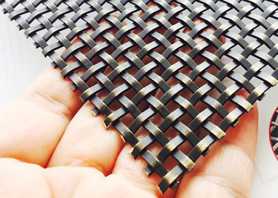 9ft Metall gesponnener dekorativer Draht-Mesh Grilles Antique Brass SGS