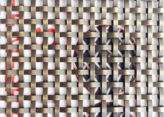 9ft Metall gesponnener dekorativer Draht-Mesh Grilles Antique Brass SGS