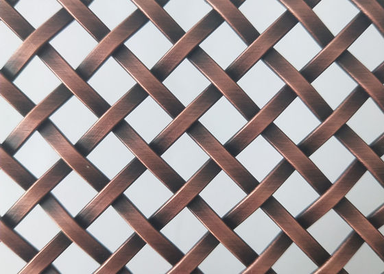 Antike überzog dekorative Messingbreite Draht-Mesh Grilles Square Holes 1m