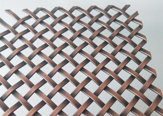 Antike überzog dekorative Messingbreite Draht-Mesh Grilles Square Holes 1m