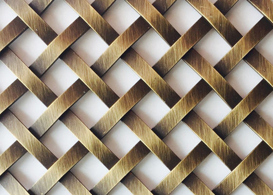 Antike überzog dekorative Messingbreite Draht-Mesh Grilles Square Holes 1m