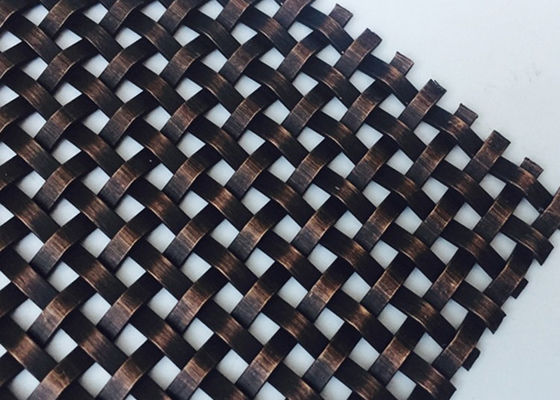 6.5ft Möbel-Fassaden-spinnen quadratischer Webart-Edelstahl Mesh Smooth Surface
