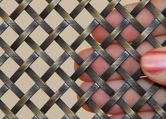 5ft quetschverbundener Öffnungs-Bereich Edelstahl-dekorativer Draht-Mesh Grilless 43,2%