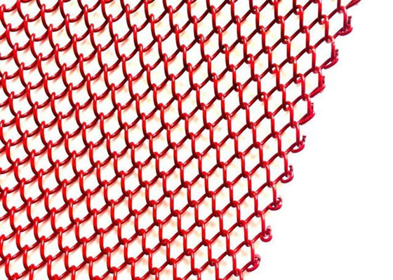 Roter 1mm Dia Metal Coil Drapery Stainless Stahl Mesh Curtain 2.4kg/M2