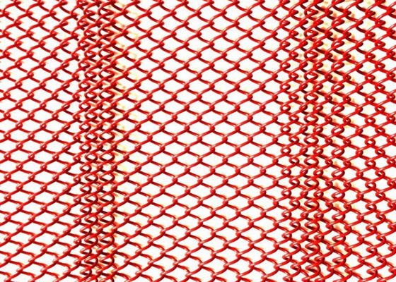 Roter 1mm Dia Metal Coil Drapery Stainless Stahl Mesh Curtain 2.4kg/M2