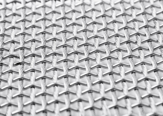 Flexible Breite Mesh Screen Anticorrosions 13ft SS316L transparentes Metall