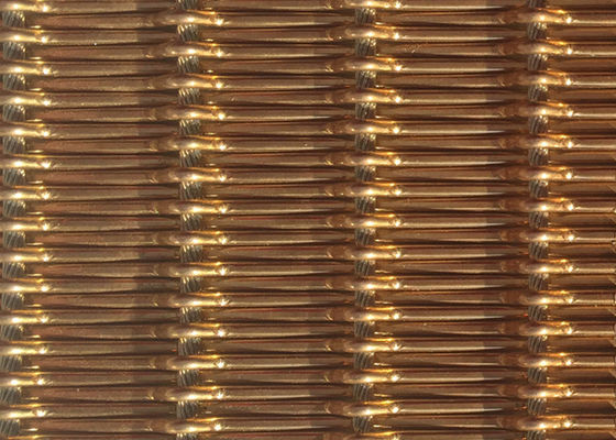 12m gesponnenes flexibles Architekturmetall Mesh Fabric Free Oil 1.55mm Rod Pitch