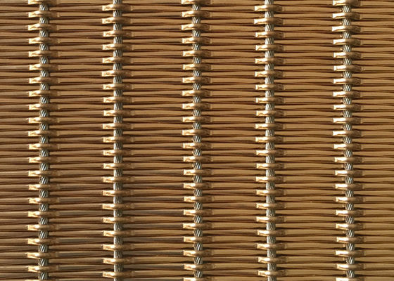 12m gesponnenes flexibles Architekturmetall Mesh Fabric Free Oil 1.55mm Rod Pitch