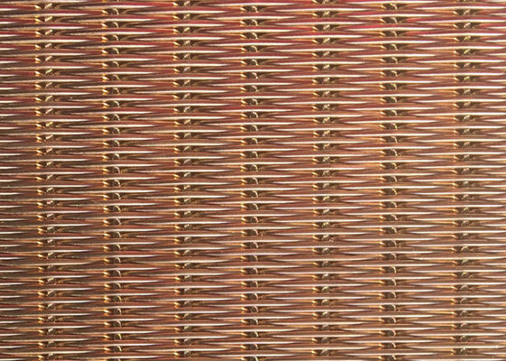 12m gesponnenes flexibles Architekturmetall Mesh Fabric Free Oil 1.55mm Rod Pitch