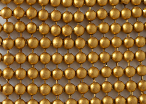 Durchmesser goldenes des Legierungs-Metallpaillette-Gewebe-metallischer Vorhang-langlebigen Gutes 5mm