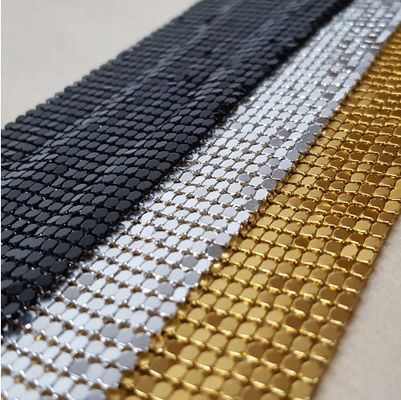 4mm Dia Woven Aluminum Metal Sequin Gewebe-Antiverschleißdekor-Fach-Umhüllung