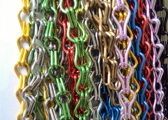 11mm 23mm Sand-Colo Aluminium Chain Fly Screen-Tür-Vorhang Antiverschleiß