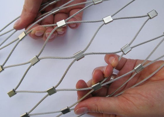 Buchsenversehene 60m hand- gesponnene Edelstahl-natürliche Farbe der Maschen-304