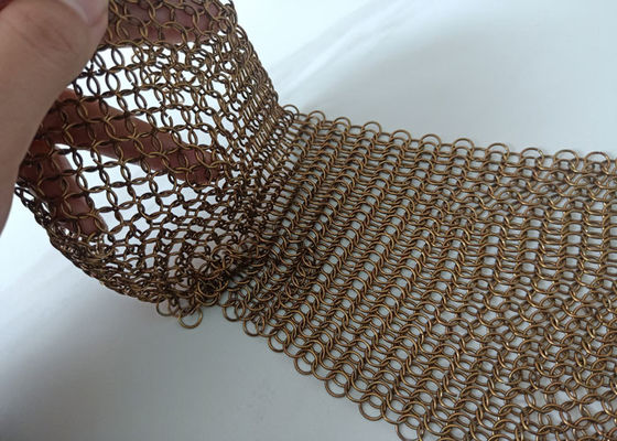 Antikes Messingkettenhemd Ring Mesh Curtain Facade Architectural Decoration