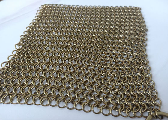 Antikes Messingkettenhemd Ring Mesh Curtain Facade Architectural Decoration