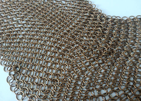 Antikes Messingkettenhemd Ring Mesh Curtain Facade Architectural Decoration