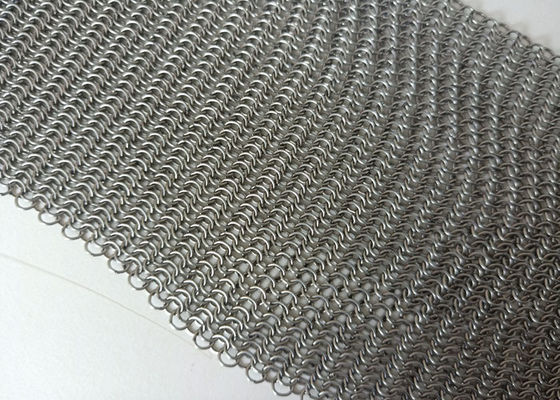 Dekorative natürliche Farbe Chainmail Ring Mesh Curtain Screen Building Facades