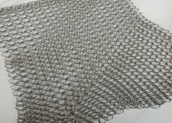 Edelstahl-Ring Mesh Plain Woven For Exhibitions-Hallen SS316 HDG PVD Metall