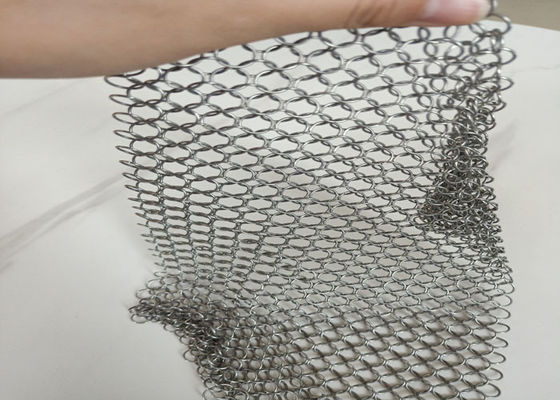 Edelstahl-Ring Mesh Plain Woven For Exhibitions-Hallen SS316 HDG PVD Metall