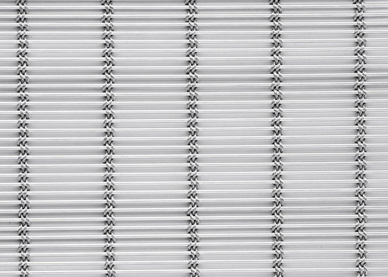 6m x 120m Fassade Edelstahl-Architektur-Mesh Curtain Natural Color Wovens MetalFabric