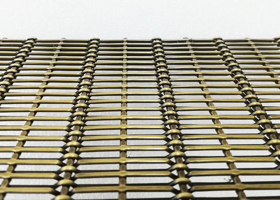 Antike Messingebenen-dekoratives gesponnenes Metall Mesh For Stainless Steel Screen