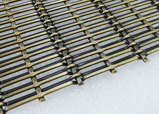 Antike Messingebenen-dekoratives gesponnenes Metall Mesh For Stainless Steel Screen
