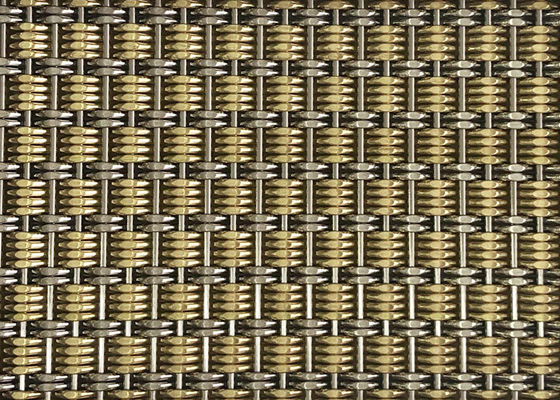Wandverkleidungs-Architekturstahl Mesh Ss 304 und Messingdraht gesponnenes Architektur