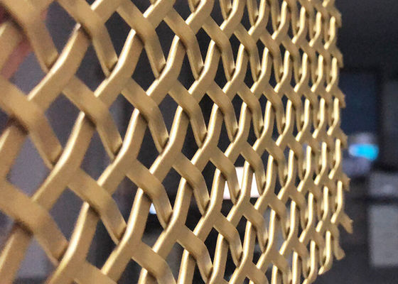 Balkon-Architekturdraht Mesh Gold Color Panels des Edelstahl-3mm