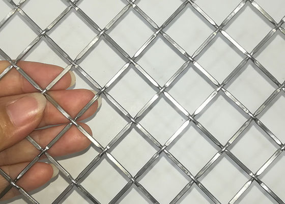 Innen-Draht-Mesh Crimps Woven Metal Building-Fassadenanwendung des Edelstahl-316l