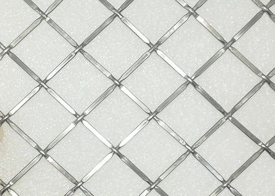 Innen-Draht-Mesh Crimps Woven Metal Building-Fassadenanwendung des Edelstahl-316l