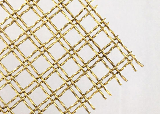 Doppelter Hitzebeständigkeits-Verschluss-Falz-Messingdraht Mesh For Decorative Fence